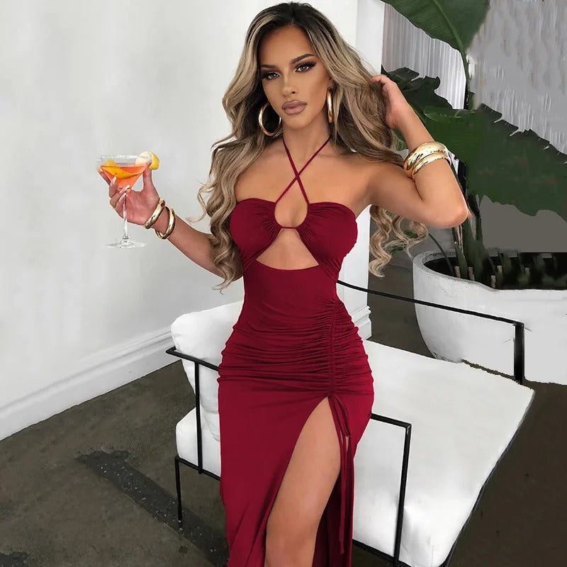 Noa – Rückenfreies Bodycon Midikleid
