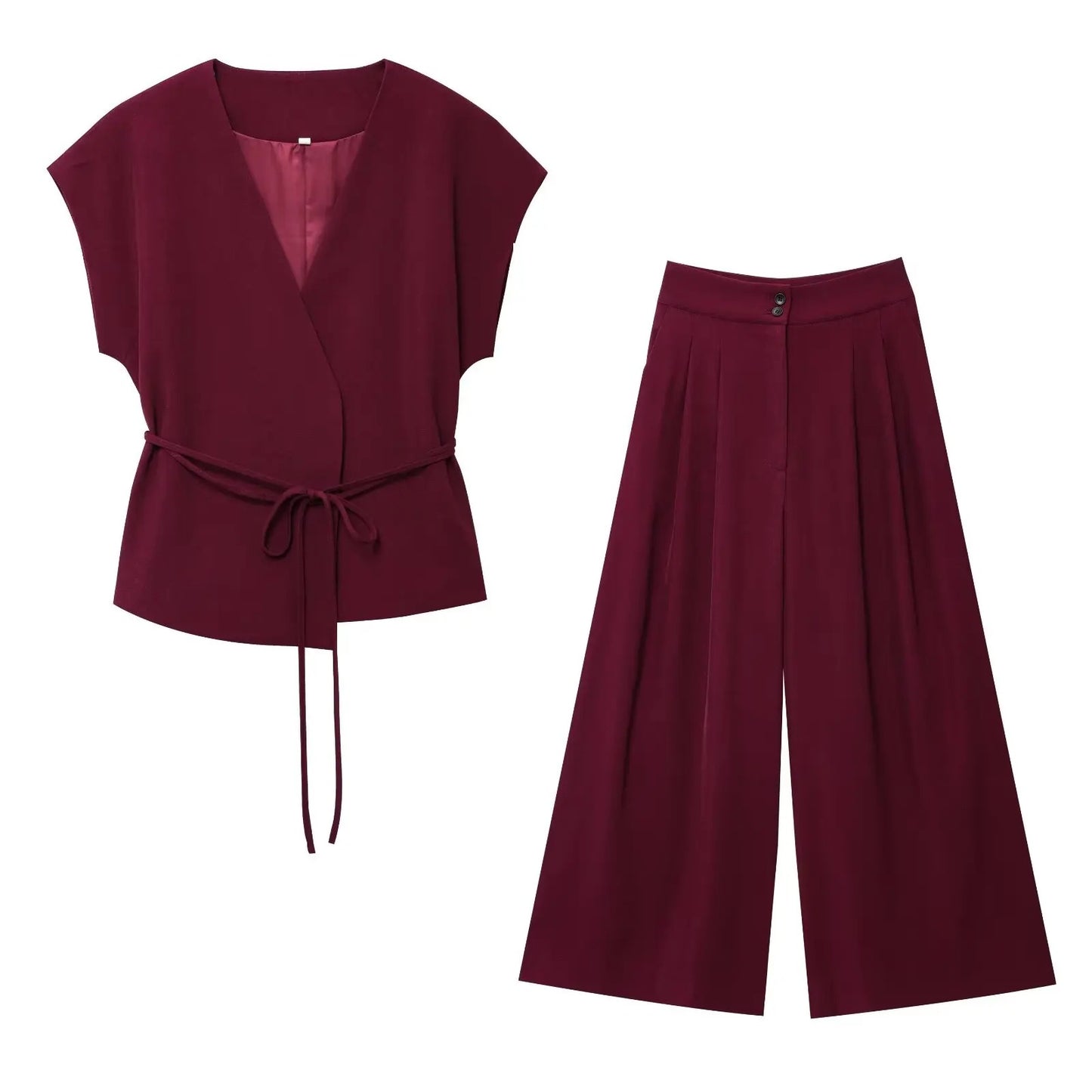 VANA Suit – 2-teiliges Damen Hosen-Set mit Gürtel