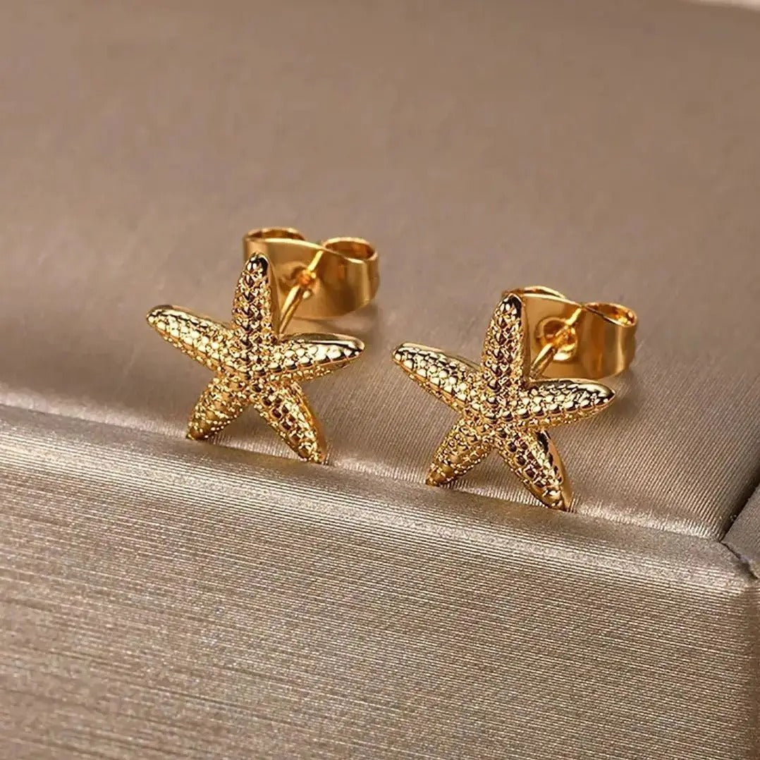 MARIS Star – Edelstahl Seestern Ohrstecker im Vintage-Sommerlook