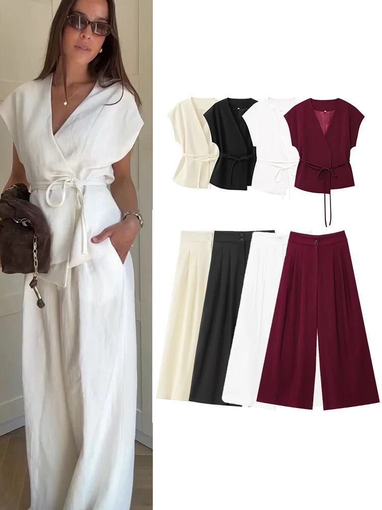 VANA Suit – 2-teiliges Damen Hosen-Set mit Gürtel