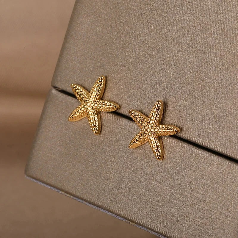 MARIS Star – Edelstahl Seestern Ohrstecker im Vintage-Sommerlook