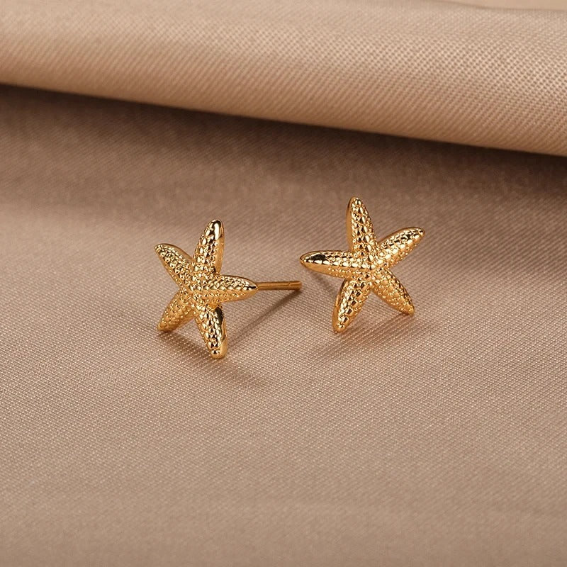 MARIS Star – Edelstahl Seestern Ohrstecker im Vintage-Sommerlook