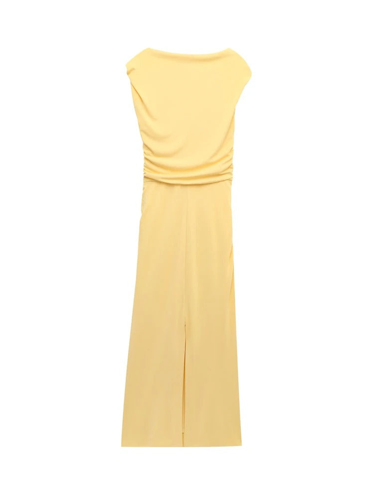 SOLÉA Dress – Asymmetrisches Sommerkleid in Gelb