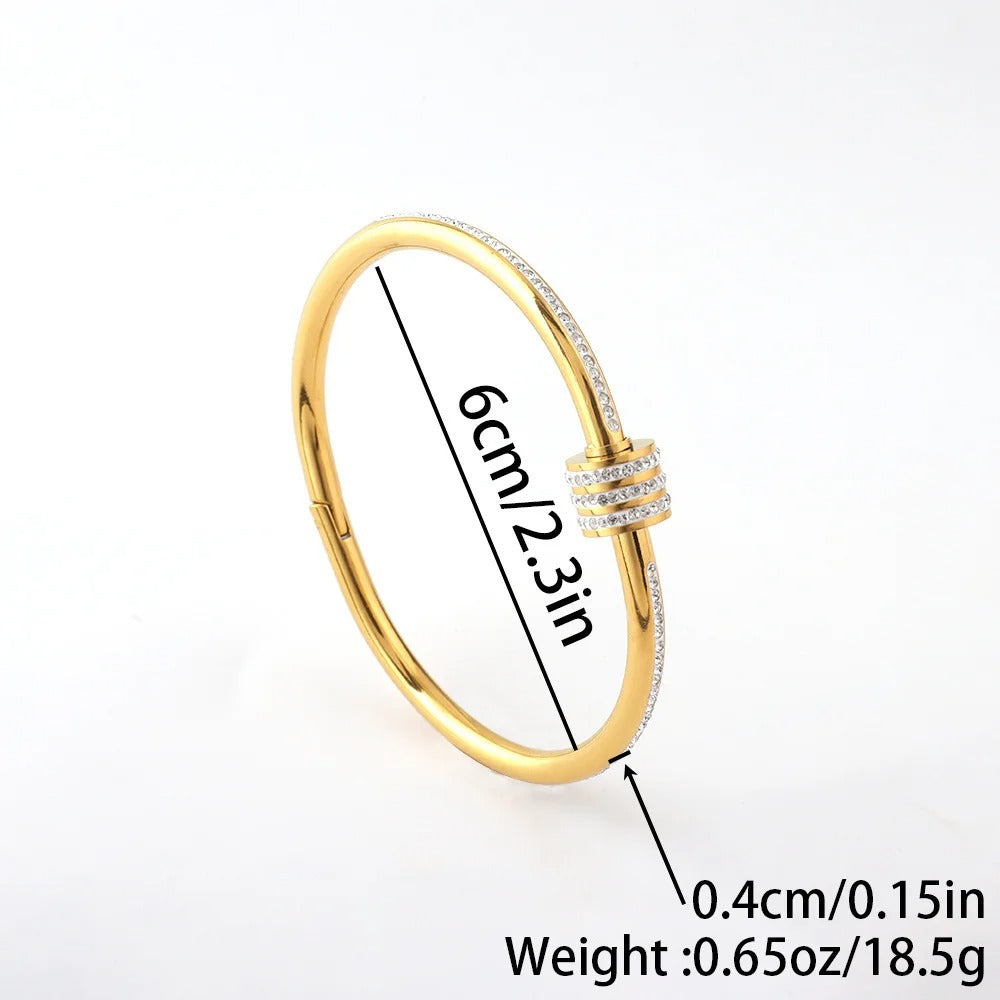 AURELIA – Eleganter Strass-Armreif in Goldoptik