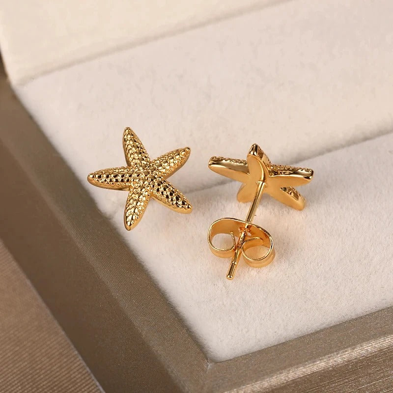MARIS Star – Edelstahl Seestern Ohrstecker im Vintage-Sommerlook