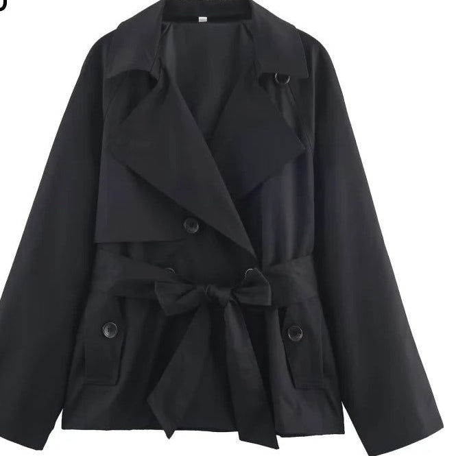 ZOYA Damen Trenchcoat – Zweireihiger Mantel im britischen Stil mit Gürtel