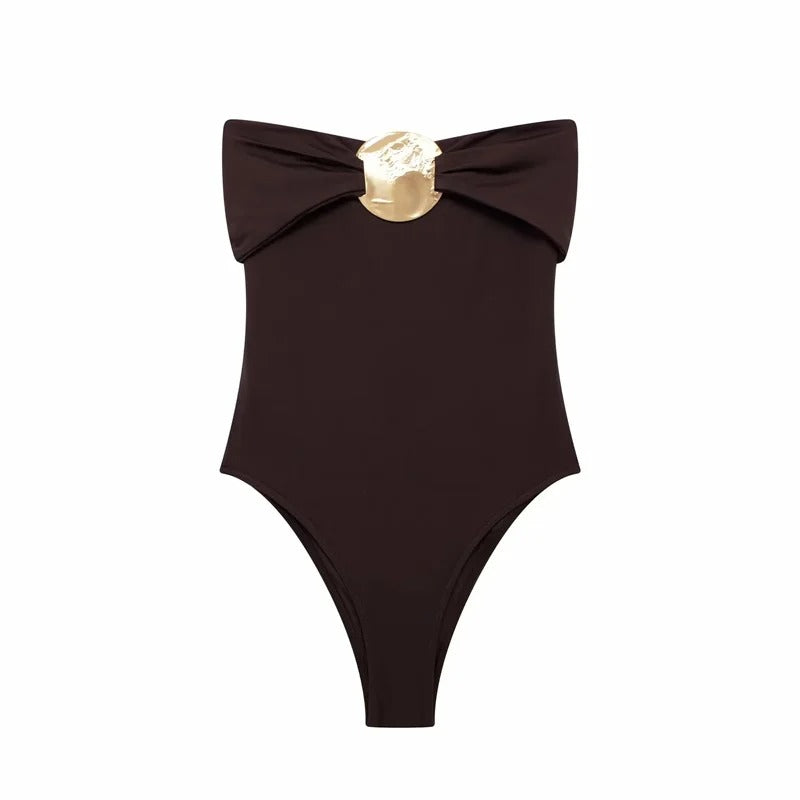 NOIR BODY – Schulterfreier Damen-Bodysuit