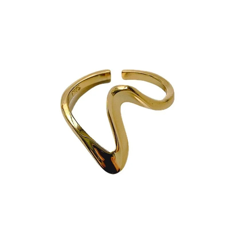 WAVELO Ring – Verstellbarer Vintage-Ring mit Wellenstruktur