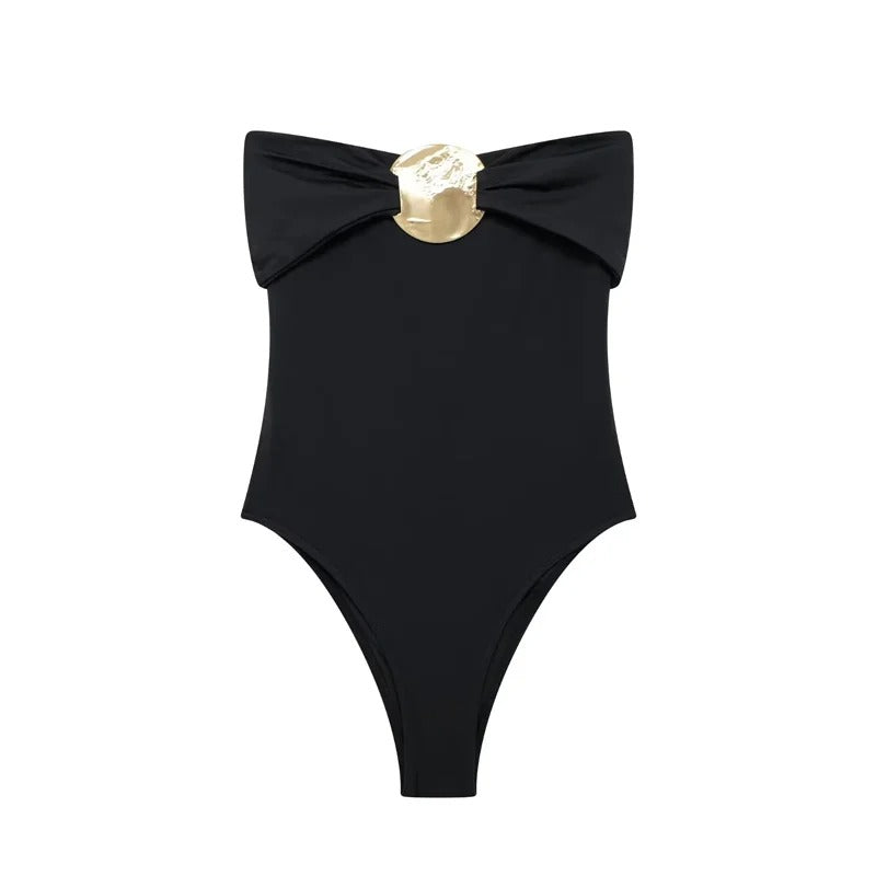 NOIR BODY – Schulterfreier Damen-Bodysuit