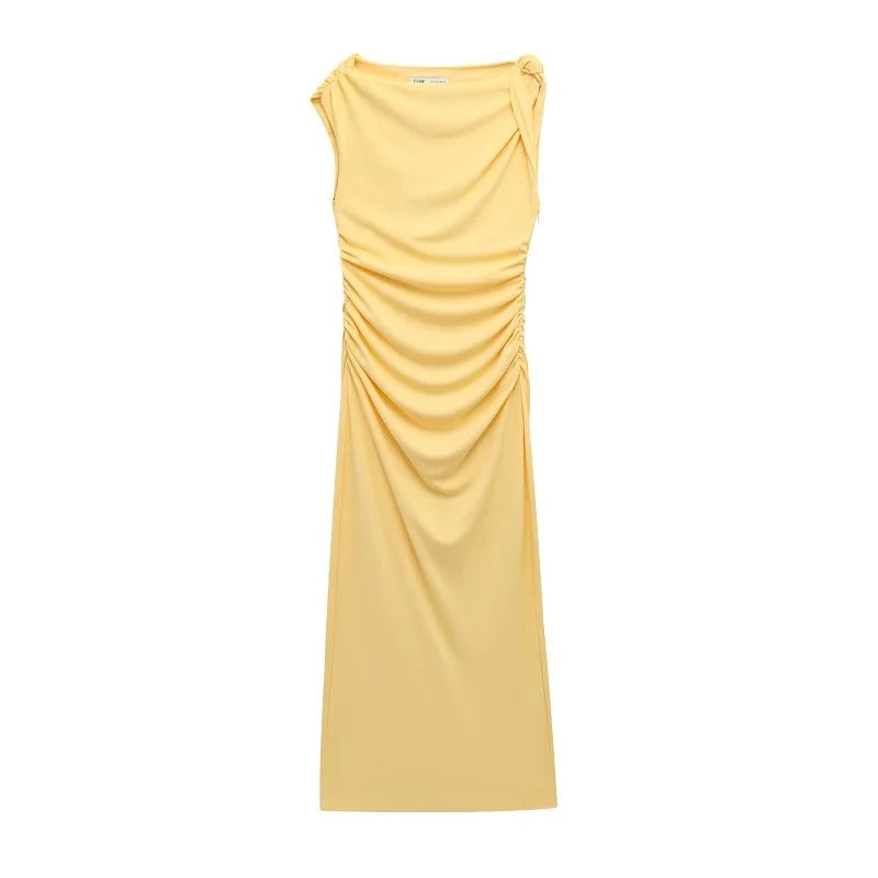 SOLÉA Dress – Asymmetrisches Sommerkleid in Gelb