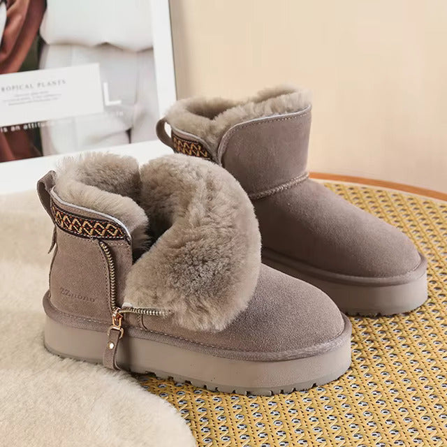PlushStep high –  Anti-Rutsch Wollschuhe
