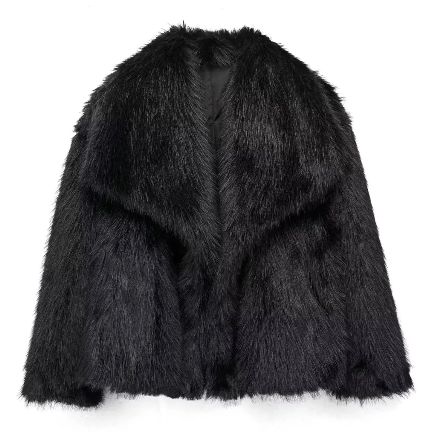 Eleganter Faux-Fur Damenmantel – Herbst & Winter