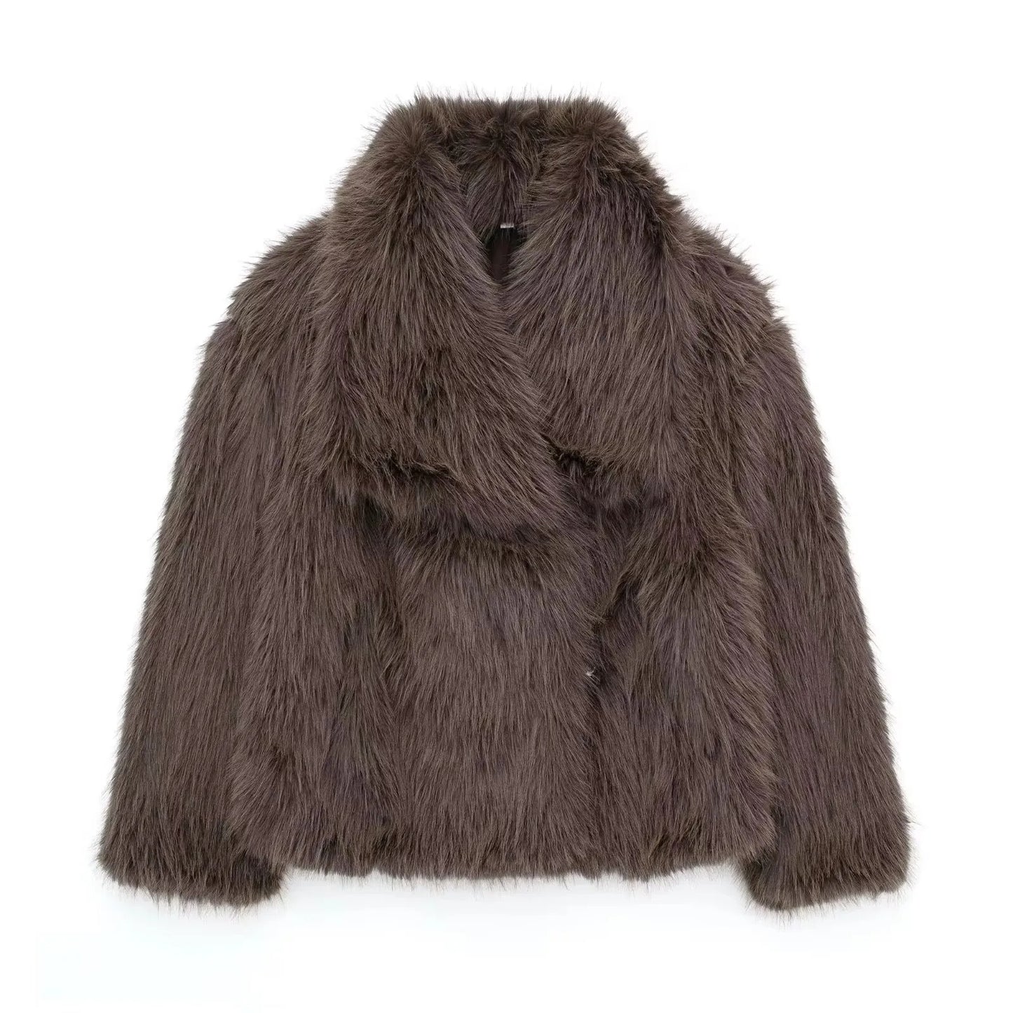Eleganter Faux-Fur Damenmantel – Herbst & Winter