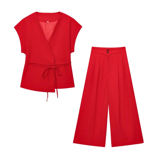 VANA Suit – 2-teiliges Damen Hosen-Set mit Gürtel