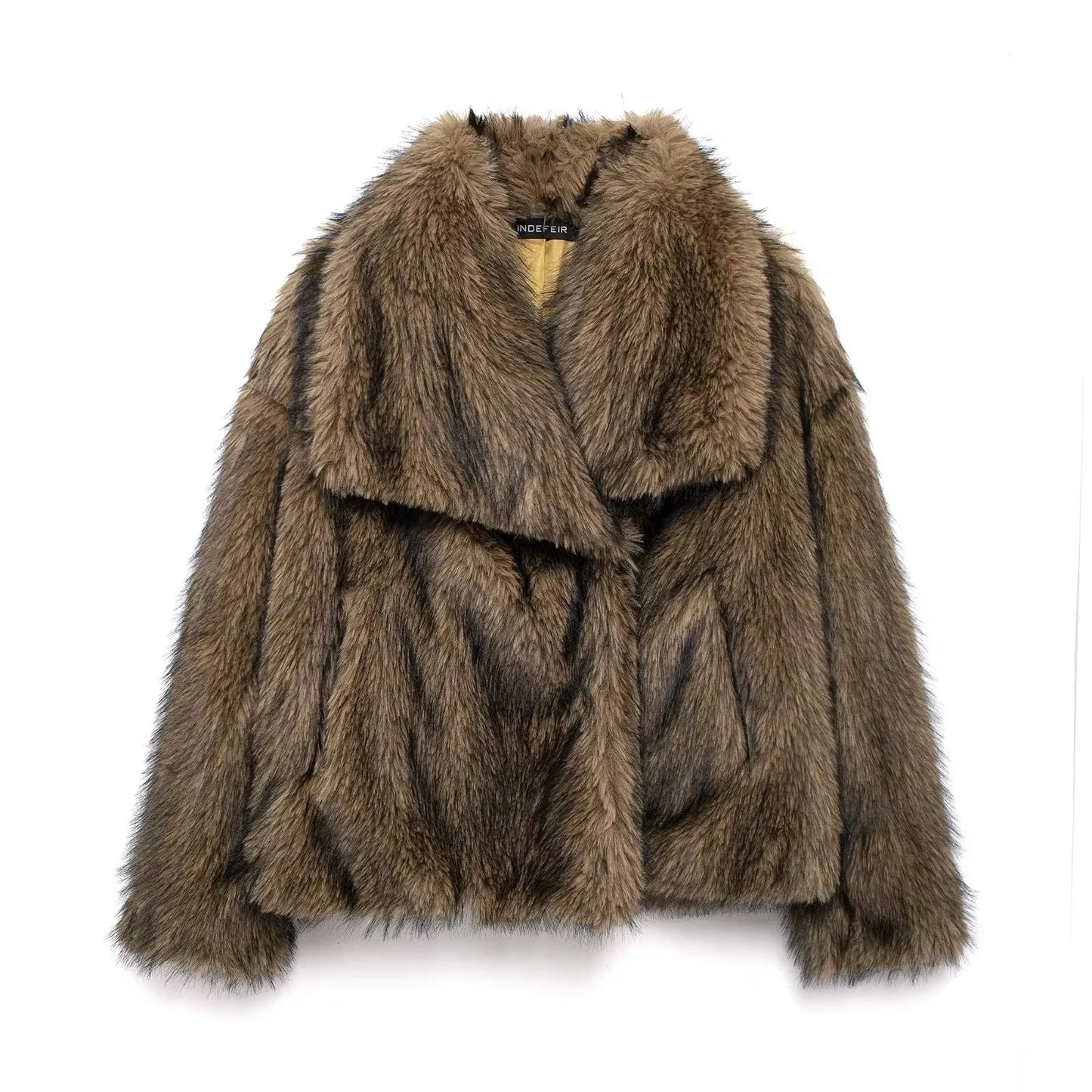 Eleganter Faux-Fur Damenmantel – Herbst & Winter