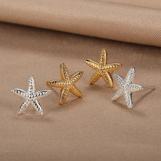 MARIS Star – Edelstahl Seestern Ohrstecker im Vintage-Sommerlook