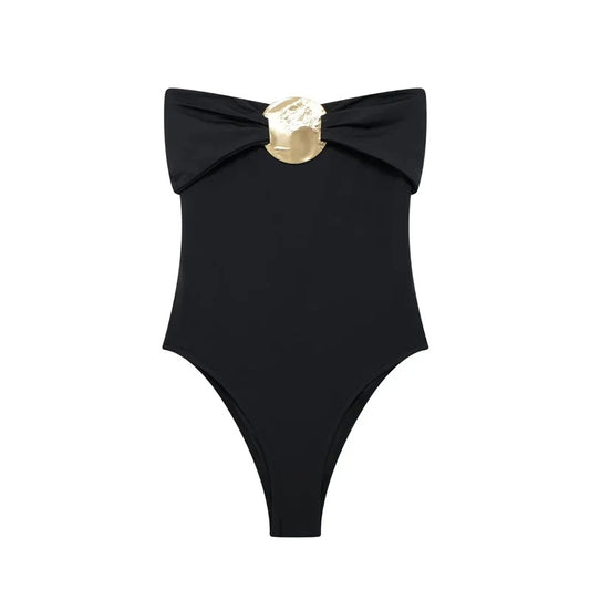 NOIR BODY – Schulterfreier Damen-Bodysuit